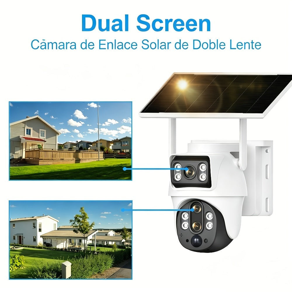 Cámara de Seguridad Exterior XIAOVV: Ofrece Versiones WiFi 2.4G o 4G LTE; Cámara PTZ con Zoom de 10x | Carga Solar | Rotación Horizontal de 355° y Rotación Vertical de 90° | Detección de Movimiento con IA, Área de Detección, Audio Bidireccional, Almacenam