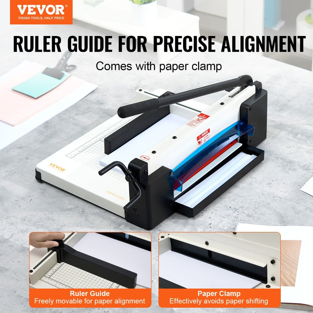 VEVOR Cortadora de papel 12" A4 Cizalla de papel Trimmer 400 Hojas Capacidad Base metálica
