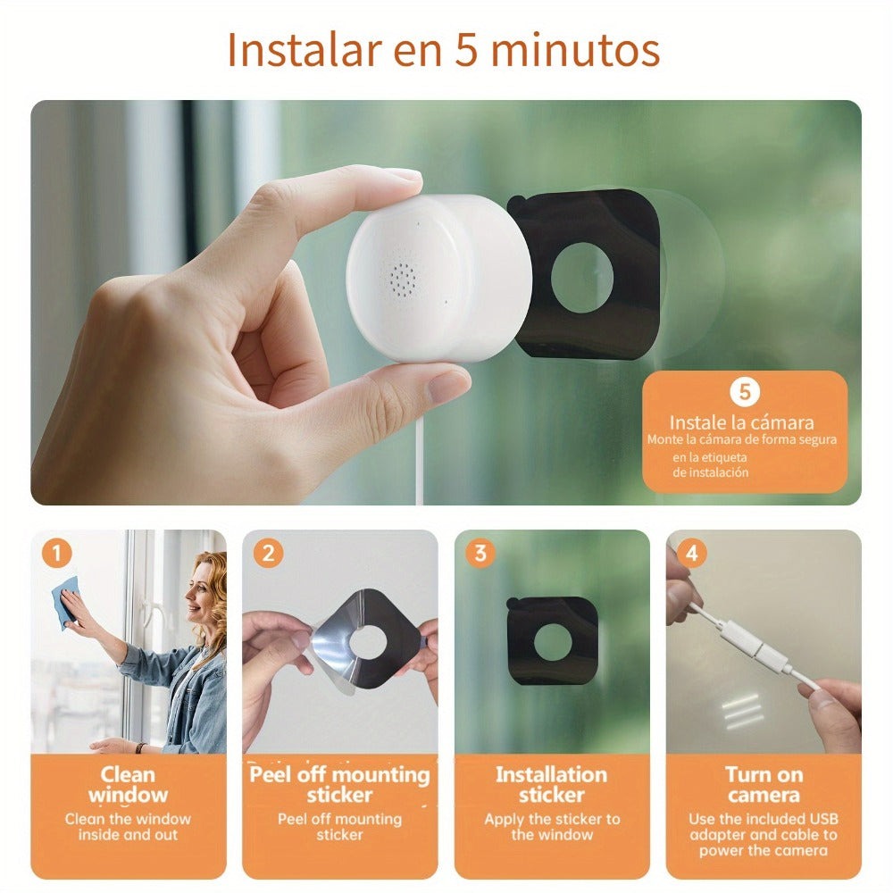 Cámara Interior 2K con IA | Cámara de Seguridad Inteligente de 360 Grados con Tecnología de Luz Negra, Cámara para Mascotas Perro Gato, Monitor de Bebé con Audio y Video, Audio Bidireccional con Altavoz, Seguimiento de Movimiento, Visión Nocturna IR, Cáma