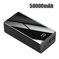 Batería Externa Portátil de 50000mAh con Pantalla LED Inteligente, Linterna, Reserva de Energía de Emergencia para Exteriores, Batería Externa de Gran Capacidad, Carga Rápida Bidireccional, Puede Cargar Múltiples Dispositivos al Mismo Tiempo, Luz para Cam