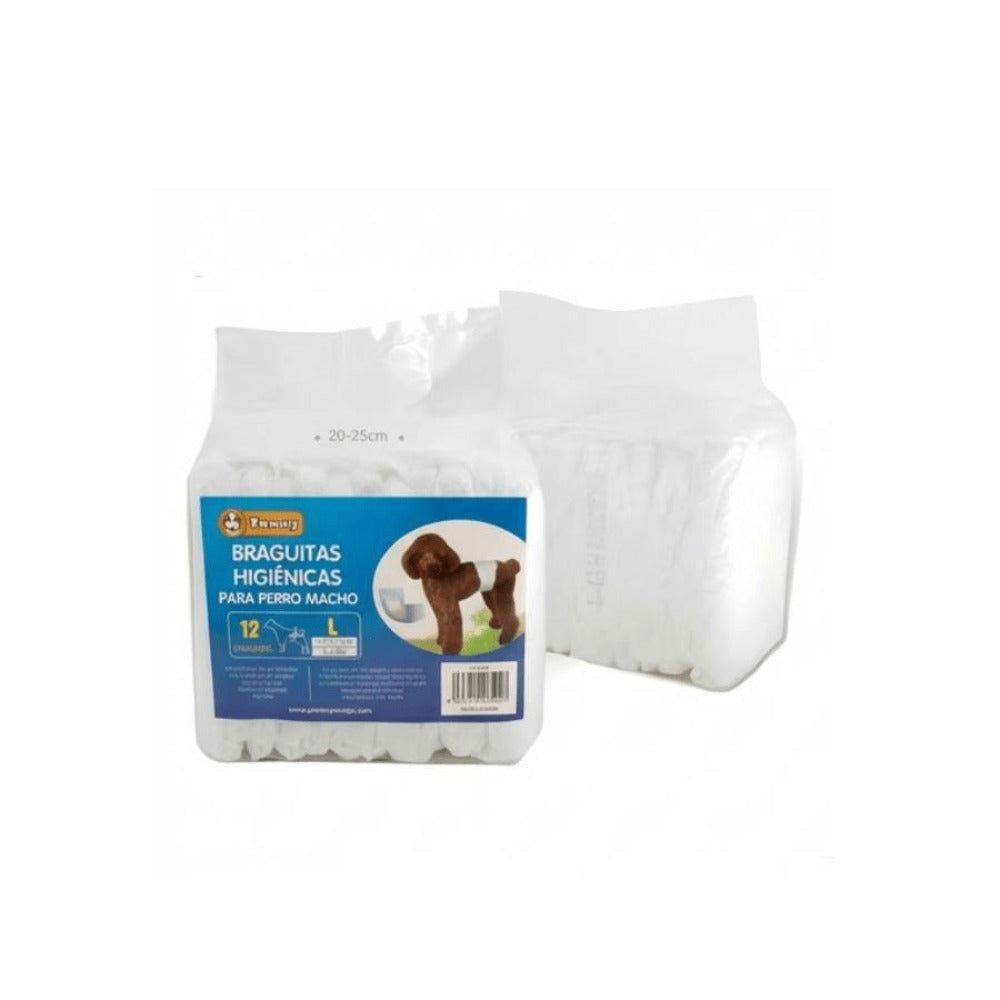 Pañales para mascotas (60 unidades) | Pañal para perros machos | Suaves y cómodos | Transpirables | Apto para perros pequeños, medianos y grandes | Para uso doméstico o de viaje | Tallas XS, S, M, L, XL | 60 unidades por paquete