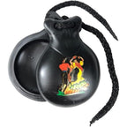 Castañuela española souvenir, color negro con dibujos típicos españoles.