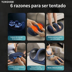 YUNSHAW Máquina de Masaje para Pies con Calor, 3 Niveles de Calor y 3 Modos, Masajeador Shiatsu para Pies y Piernas, Amasamiento y Rodadura para Pies, Pantorrillas, Tobillos, Piernas, Plantar, Regalo de Masaje para Mamá/Papá/Mujeres/Hombres (Con Control R