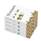 Infowerk Papel para Impresora, Papel de Copiadora 2000 Hojas 4 X 500 A4 80G Blanco Premium Certificado PEFC