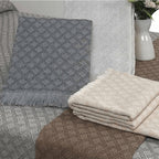 Fular multiusos con tejido Jacquard, resistente y fácil de limpiar, disponible en varios colores y tamaños, ideal para sofá, cama o picnic.