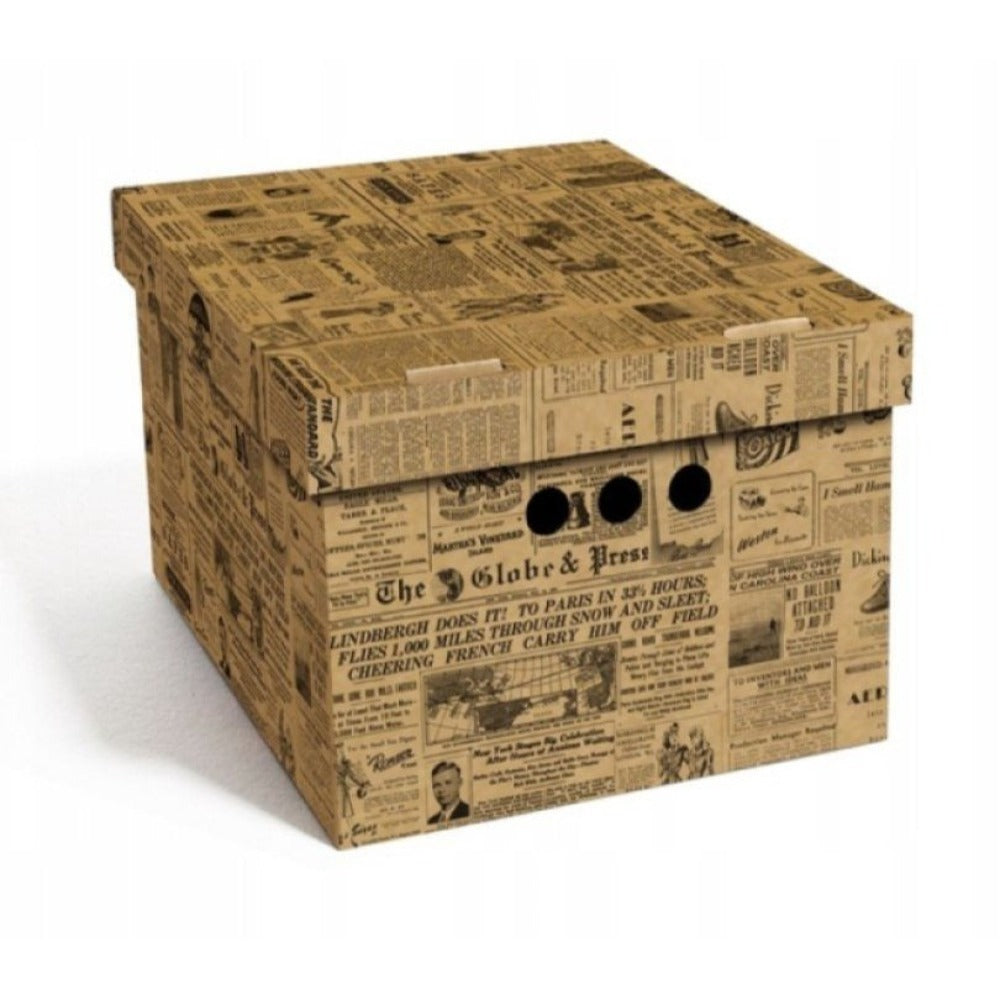 Caja de almacenamiento decorativa de cartón, 1 pieza, con estampado, para ropa, artículos pequeños, documentos, ideal para hogar, oficina o armario, dimensiones: 35x26.3x18.6 cm
