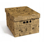 Caja de almacenamiento decorativa de cartón, 1 pieza, con estampado, para ropa, artículos pequeños, documentos, ideal para hogar, oficina o armario, dimensiones: 35x26.3x18.6 cm