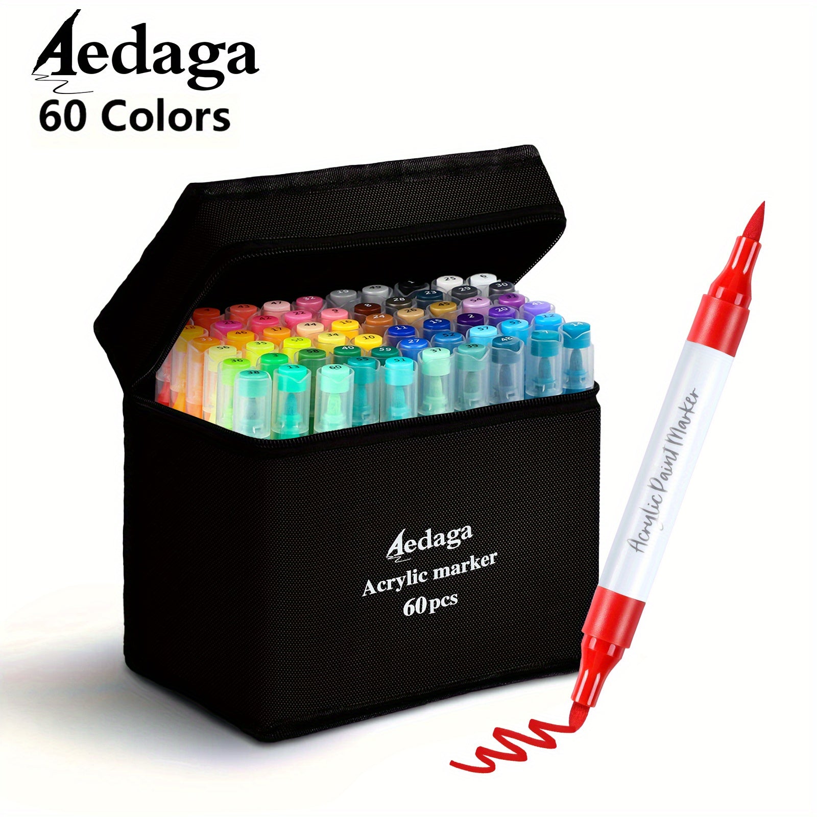 Rotuladores de pintura acrílica - Rotuladores de arte de punta fina y ancha, tinta anti-envejecimiento, adecuados para pintar rocas, madera, lienzo, metal y proyectos creativos, uso profesional para pintar y arte