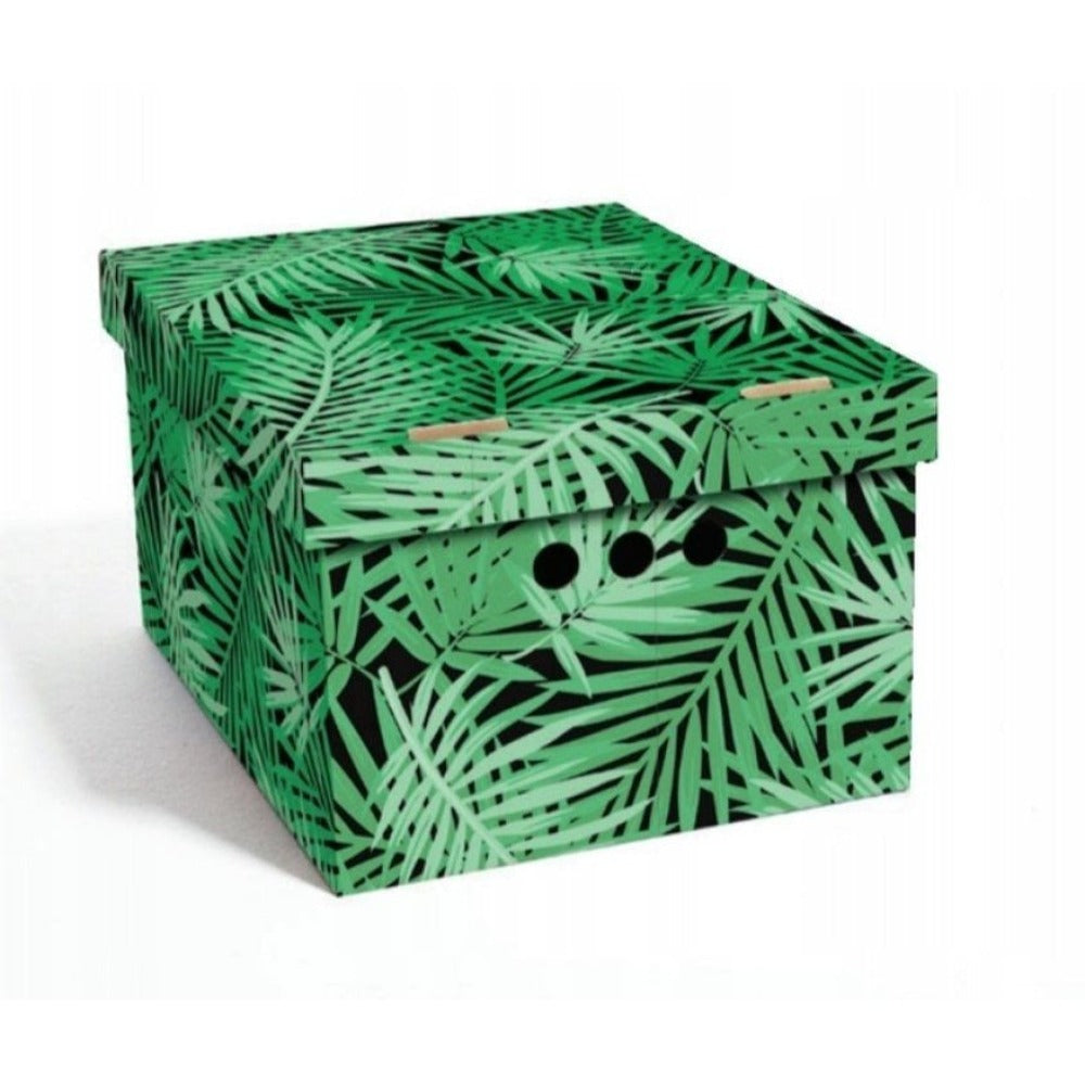 Caja de almacenamiento decorativa de cartón, 1 pieza, con estampado, para ropa, artículos pequeños, documentos, ideal para hogar, oficina o armario, dimensiones: 35x26.3x18.6 cm
