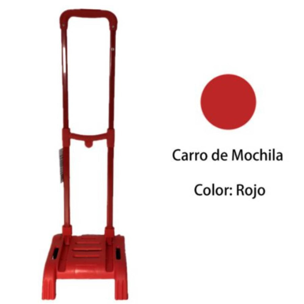 Carrito, carrito para mochila escolar, resistente y duradero, color sólido clásico, portátil y cargable, ligero y ahorrador de mano de obra, azul, rojo oscuro, negro, rojo