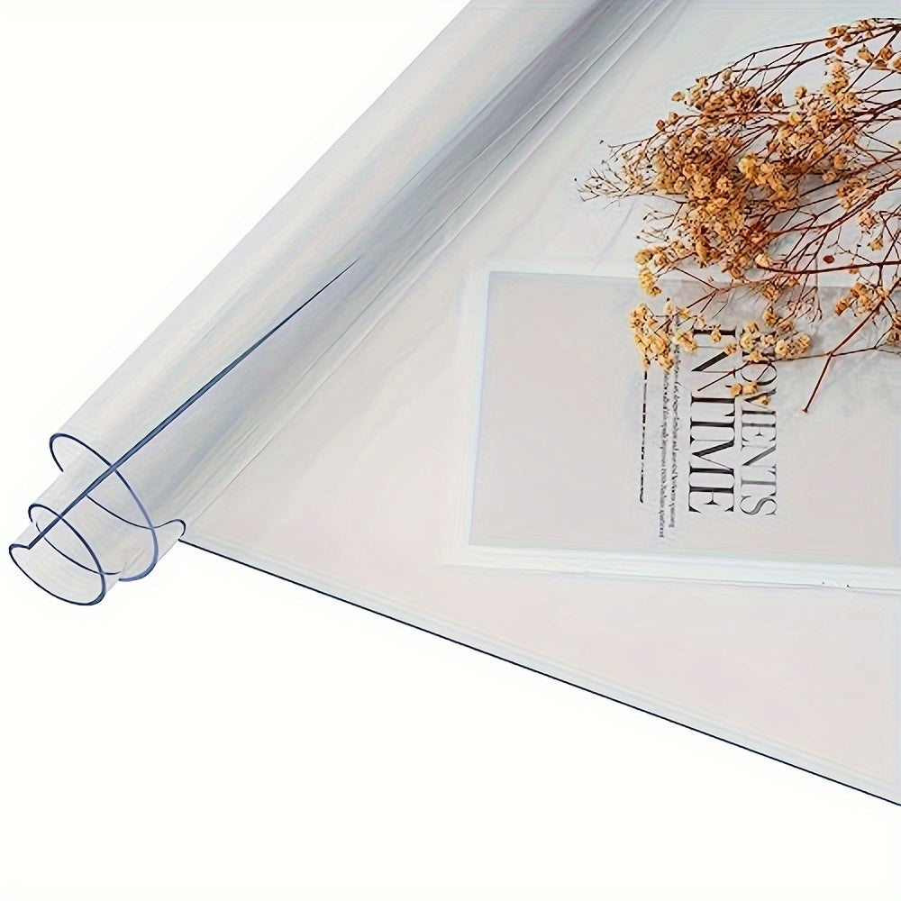 1pc Mantel de PVC Alta Calidad, 2mm Transparente Resistente al Calor Lavable para Mesa Rectangular, Cocina y Exteriores - Duradero y Fácil de Limpiar, Cubierta Moderna para Mesa de Comedor
