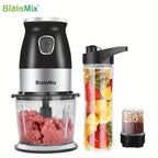 BioloMix Procesador de alimentos multifuncional 3 en 1, exprimidor portátil, licuadora, mezcladora de batidos personal, picadora de alimentos y molinillo seco