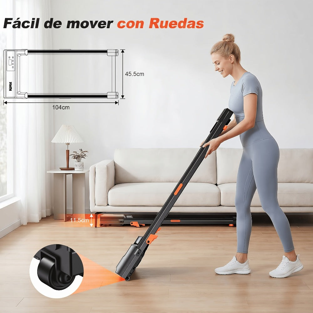 Alfombra de caminar con inclinación del 12%, quema 50% más de calorías, alfombra de caminar para escritorio, máquina de caminar portátil silenciosa de 30Db con carga de 100KG para fitness en casa, sin batería