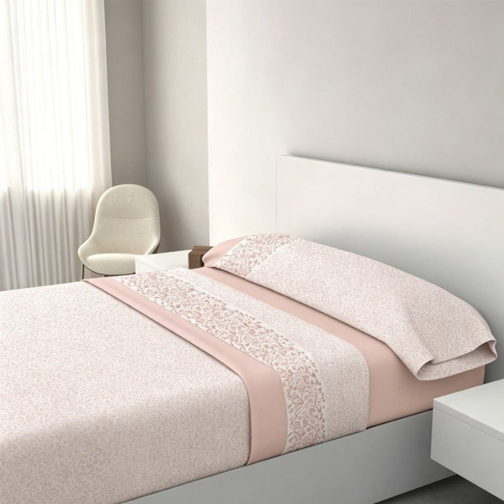Juego de ropa de cama (Sábana ajustable, Cubrecama, Funda de almohada) | Juego de sábanas estampadas de 3 piezas | Primavera/Verano | Múltiples estilos | Tejido suave | 180cm - Múltiples tamaños disponibles