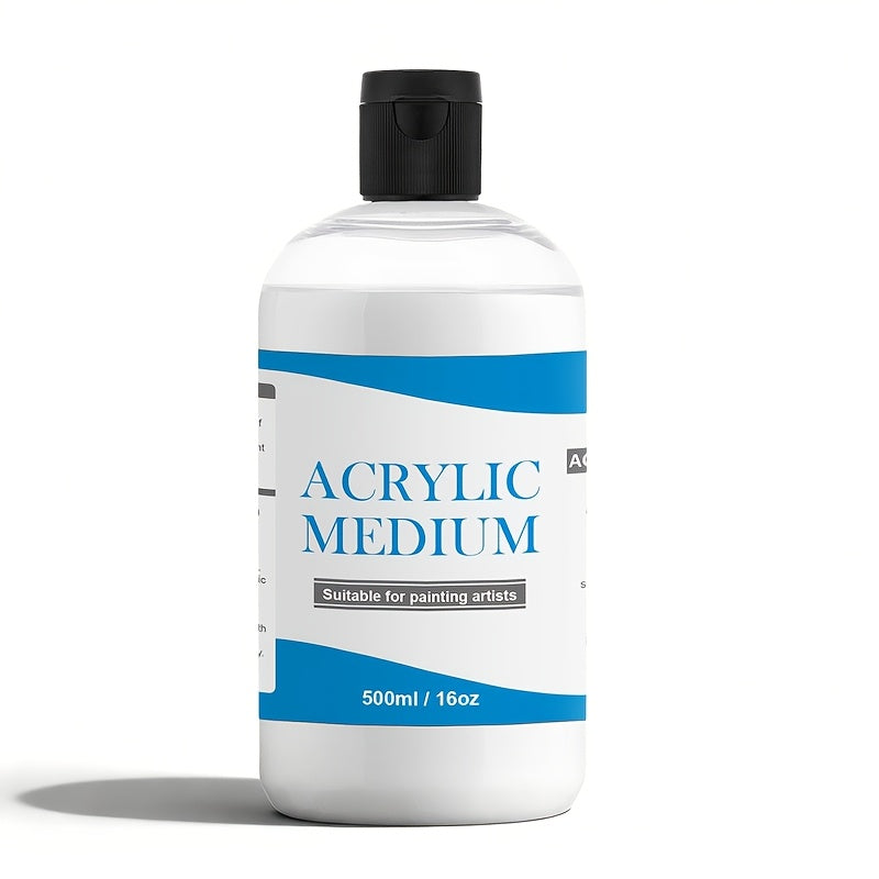 Medio y diluyente para pintura acrílica de gran capacidad, apto para todas las pinturas acrílicas - Líquido mejorador de flujo para profesionales y artistas, mejora la consistencia, la mezclabilidad y la estructura en capas - Compatible para uso profesion
