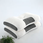 Paquete de 2 almohadas de cama, almohada delgada y suave, relleno de almohada multiusos, transpirable y que absorbe la humedad para dormir, suave y duradera, almohadas cómodas para dormitorio y sala de estar, apta para uso en todas las estaciones