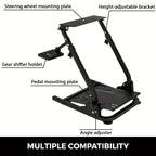 Soportes para volante de carreras | Soporte Plegable para Volante de Carreras, Estructura Triangular de Simulador de Volante para Logitech G29
