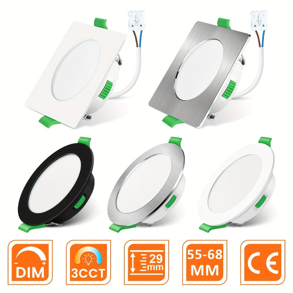 Foco LED empotrable regulable 6pcs | Dormitorio salón cocina y pasillo