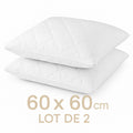 KGS Lote de 2 Cojines Cerrados 60X60Cm con Espuma Viscoelástica, Cojín Cuadrado Anti-Acaridos y Anti-Alérgico PROMOLINGE