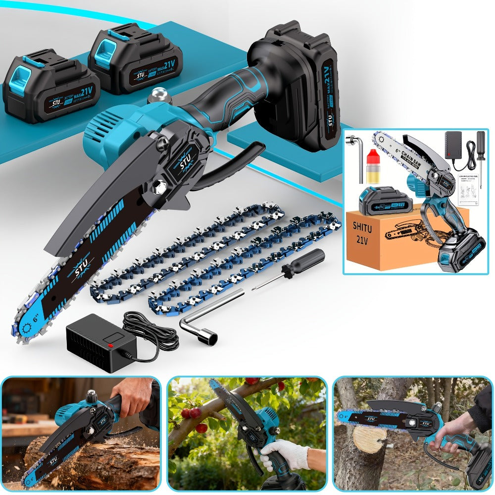 Nueva Mini Motosierra Inalámbrica Mejorada, Sierra de Podar, Completa con Batería y Cargador, para Podar Árboles, Carpintería, Tareas de Jardinería y Mantenimiento de Jardines. La Opción Ideal para Profesionales y Aficionados por Igual. Sierra Eléctrica d