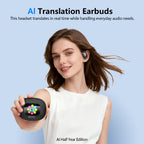 Auriculares Bluetooth | Auriculares de Traducción en Tiempo Real, Traductor de IA para 144 Idiomas, Auriculares Inalámbricos con Reducción de