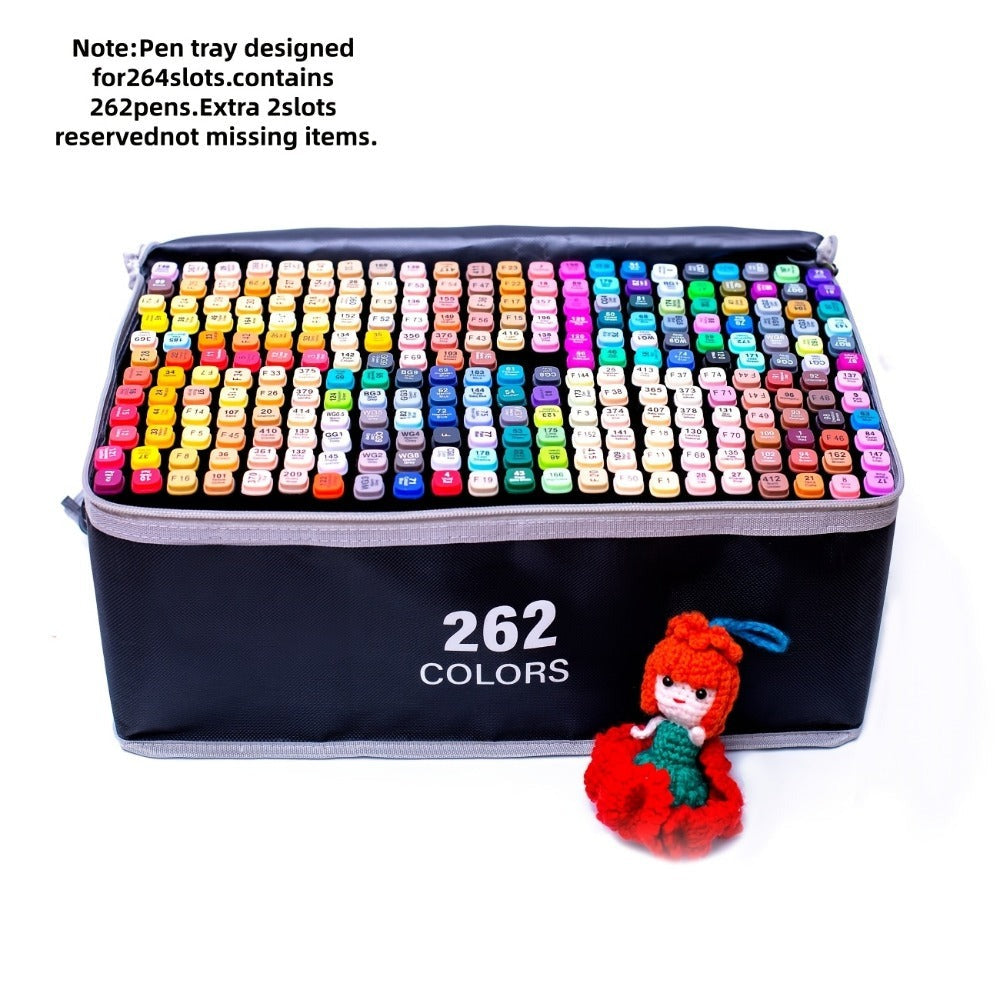 Set de 262 Marcadores de Arte, Rotuladores de Doble Punta para Dibujar para Artistas Adultos, Bocetos, Dibujo Rápido, Coloreado, Resaltado, Ilustración, Diseño de Anime, para Set de Marcadores de Dibujo Artístico