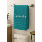 Toalla de baño personalizada con nombre, hermosamente bordado, toalla personalizada con nombre, toalla de baño