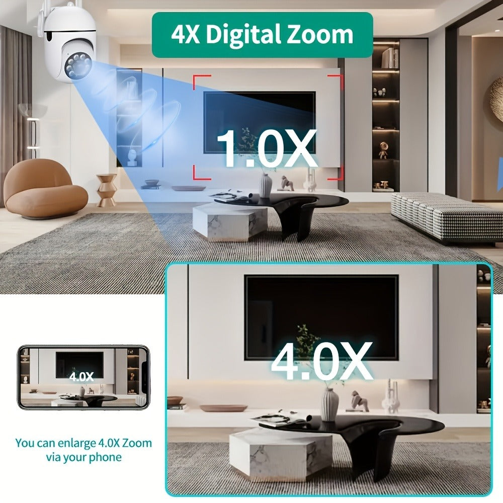 Cámaras de Vigilancia Exterior 3pcs 1080P FHD para Black Friday: 355° PTZ Pan-Tilt, Visión Nocturna en Todo Color, Comunicación Bidireccional y Más, Perfectas para Seguridad en Hogares/Pequeños Negocios (Propietarios)
