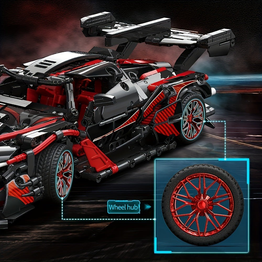 Kit de bloques de construcción de coche desafiante, modelo de coche 1:14 de 1391 piezas, juego de construcción de juguetes DIY