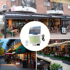 Luz solar LED con sensor de movimiento 4 piezas | Para jardín, patio, garaje y seguridad exterior