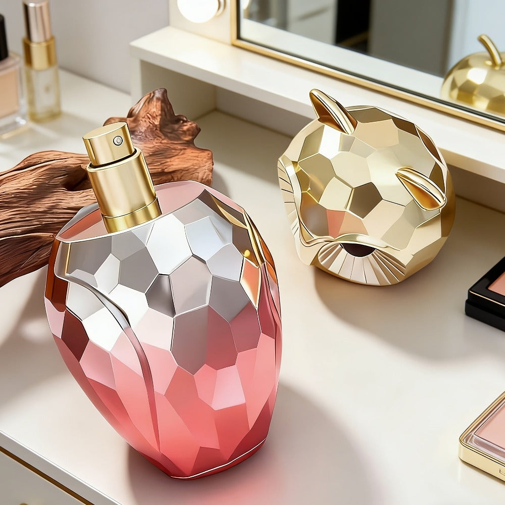 Perfume Pink Dream de 100ML/3.4FL.OZ | Forma Única, Aroma Floral Fresco y Base Amaderada, Fragancia de Larga Duración, Ideal para Uso Personal y Regalos de Fiestas/Inauguración de la Casa, Símbolo de Lujo