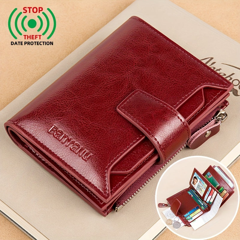 Nuevo Monedero Corto para Mujer, Elegante y de Alta Gama, Cartera Plegable y Delgada de Moda para Mujeres