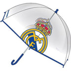 Paraguas Infantil Real Madrid para Niños – Diseño Resistente y Seguro con Diseño Oficial del Real Madrid – Paraguas Colorido para Colegio y Protección en Días de Lluvia