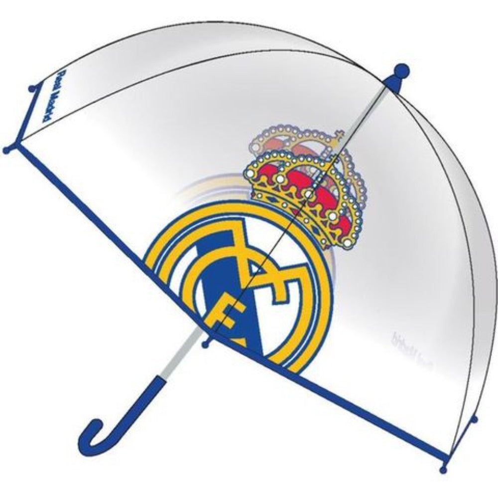 Paraguas Infantil Real Madrid para Niños – Diseño Resistente y Seguro con Diseño Oficial del Real Madrid – Paraguas Colorido para Colegio y Protección en Días de Lluvia