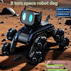 Robot Perro Espacial Mecánico más Nuevo de 2025 con Control Remoto y Tracción en 8 Ruedas, Apto para Fiestas, Espectáculos de Acrobacias - Juguete de Robot de Plástico Duradero, Mascota Electrónica para Juego al Aire Libre, Construcción Robusta, Acrobacia