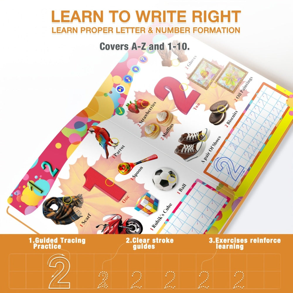 Audiolibros interactivos en inglés con números y letras, libros de aprendizaje, regalos de cumpleaños, autismo