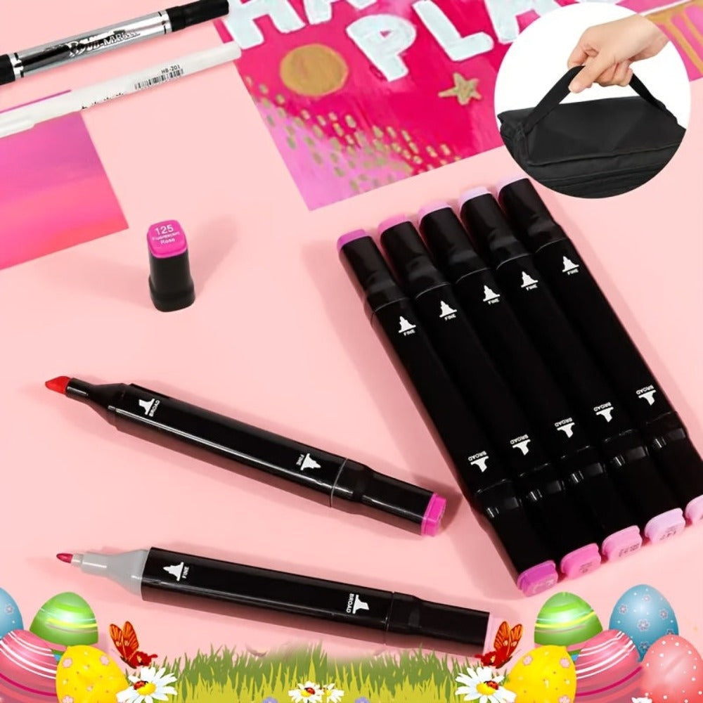 Set de Marcadores de 160 Colores de Gran Venta, Uso Artístico Profesional, Diseño de Doble Punta, Delimitación de Colores, Mezcla Libre, Pintura de Cielos Estrellados de Sueño y Ilustraciones Retro, Marcadores para Colorear Modelos, Ergonómicos, Viaje de