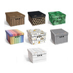 Caja de almacenamiento decorativa de cartón, 1 pieza, con estampado, para ropa, artículos pequeños, documentos, ideal para hogar, oficina o armario, dimensiones: 35x26.3x18.6 cm