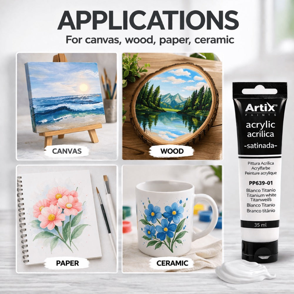 1x Pintura Acrílica 35ml, Colores Surtidos