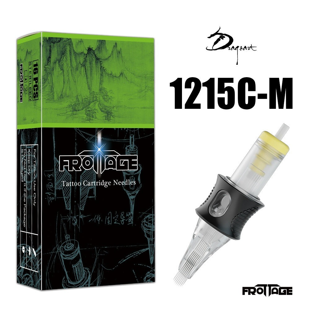 Juego de 16 agujas para tatuaje con agujas integradas, puntas de aguja, ensamblaje estable, ajuste fino, ideal tanto para artistas como para principiantes, cuerpo inodoro para suministros de tatuaje artístico