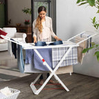 Tendedero Plegable con Alas, 20 Metros de Superficie de Tendido, Hecho de Resina Resistente al Sol y a la Intemperie, 180 x 108 x 55 cm - Dekohome