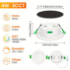 Foco LED empotrable regulable 6pcs | Dormitorio salón cocina y pasillo