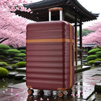 Maleta KONO Disponible en Tamaños de 20 Pulgadas, 24 Pulgadas y 28 Pulgadas, Fabricada con una Mezcla de ABS y Policarbonato. Este Trolley de Carro Rígido Está Equipado con Cuatro Ruedas y un Cerradura TSA, lo que lo Hace Ideal para Uso en la Cabina y Via