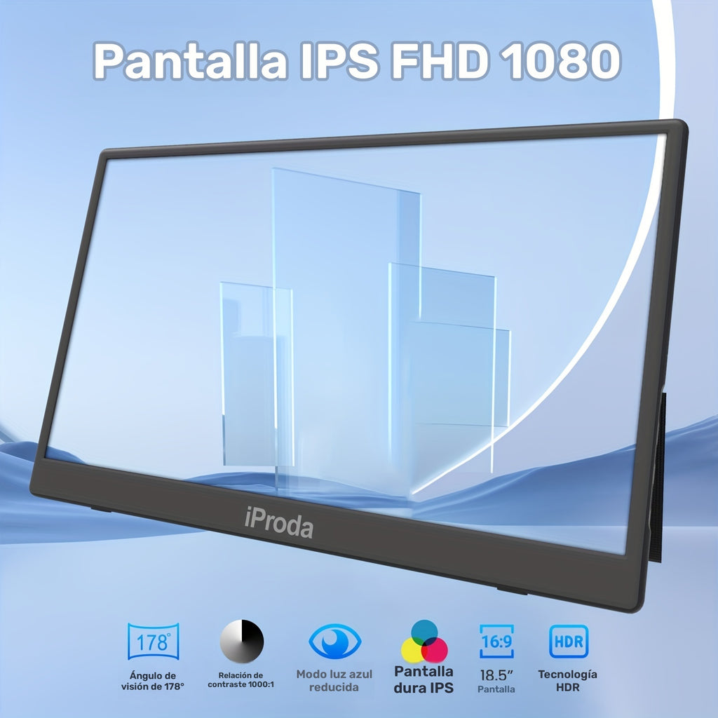 Monitor Full HD para ordenador y gaming portátil | Trabajo, juegos y segunda pantalla