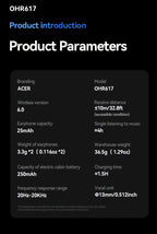 Auriculares Bluetooth | [Producto oficial auténtico de Acer] Auriculares inalámbricos TWS OHR617 con graves profundos, sonido estéreo, batería de
