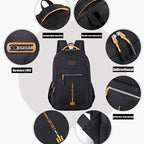 Mochila de Viaje de Gran Capacidad para Hombres - Nylon Duradero, Correas Ajustables, Bolso de Negocios y Escuela con Múltiples Compartimentos, , Mochila para Viajar