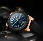 [I&W Carnival] Reloj Mecánico Deportivo de Moda para Hombres, Reloj Impermeable con Espejo de Zafiro Falso Luminoso, Regalos para Vacaciones