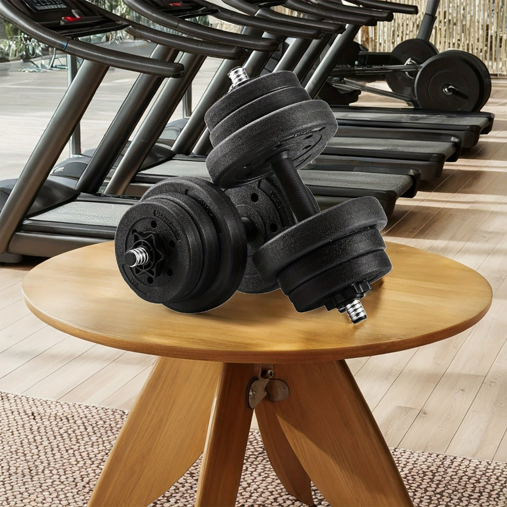 Par de mancuernas, cada una de 10 kg, pesas ajustables ideales para entrenamientos, fitness y levantamiento de pesas en casa tanto para hombres como para mujeres
