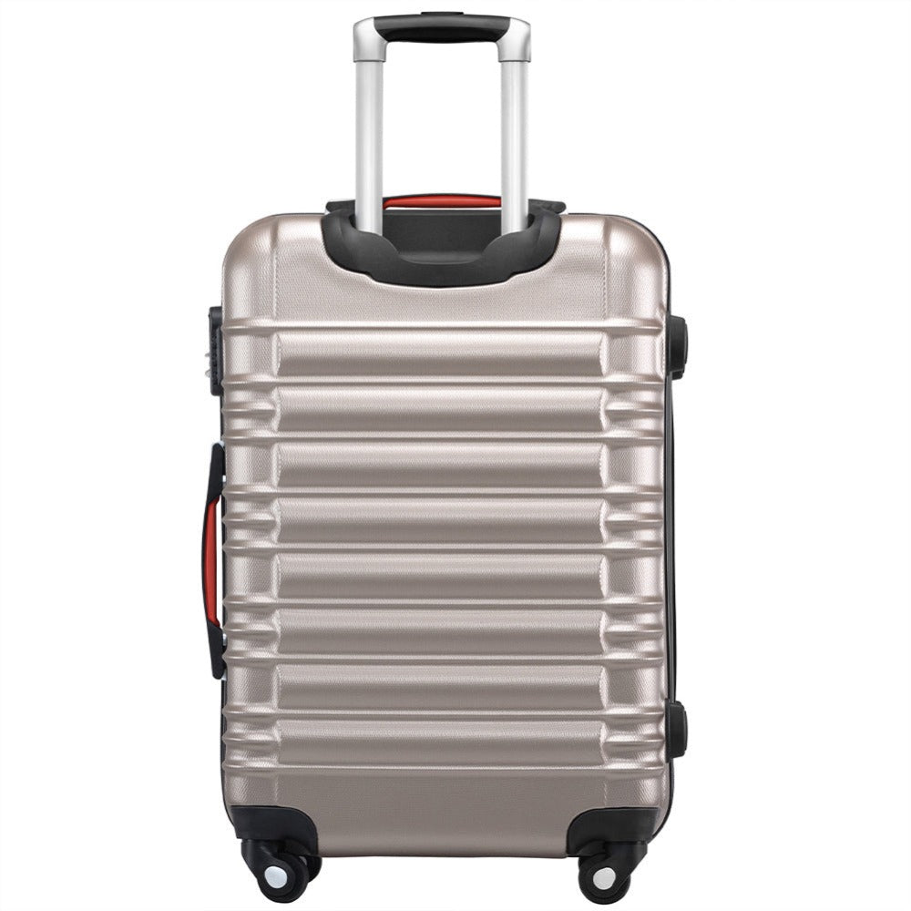 Conjunto PROVITERA de 4 Maletas Rígidas de ABS, Maleta Rígida S-M-L-XL con Asa Telescópica de Gel y 4 Ruedas de Rodadura Fácil, Trolley Ligero y Resistente al Viaje, Equipaje de Mano con Cerradura de Código, Mangos de Gel Ergonómicos, Ruedas Giratorias de