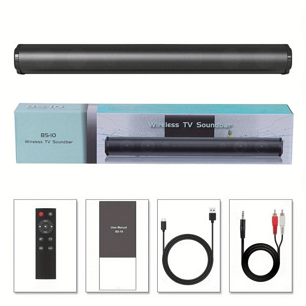 Barra de sonido inalámbrica con subwoofer y control remoto, sistema de cine en casa para TV, altavoces